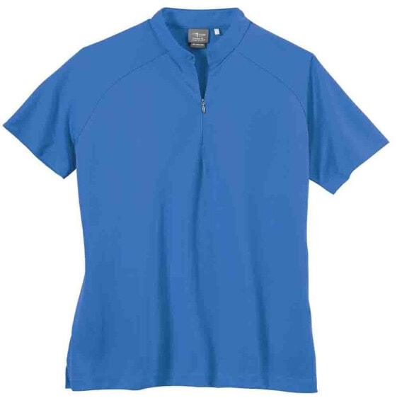 Page & Tuttle Dot Texture Jersey Short Sleeve Polo Shirt Womens Blue Casual P394