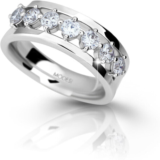 Silver ring with cubic zirconia M11084