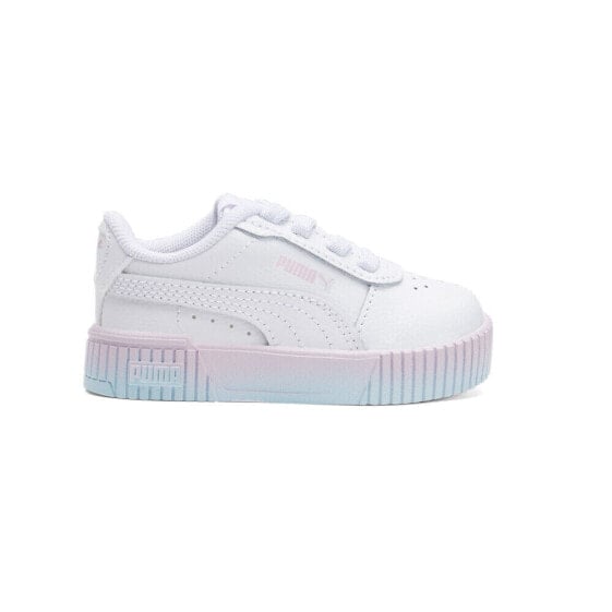 Puma Carina 2.0 Gradient Platform Toddler Girls White Sneakers Casual Shoes 393