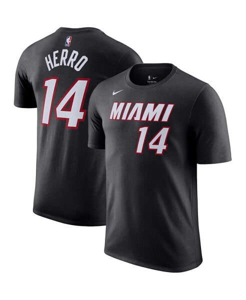 Men's Tyler Hero Black Miami Heat Icon 2022/23 Name and Number T-shirt