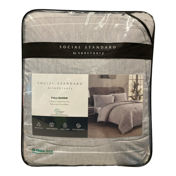 Social Standard By Sanctuary Full/Queen 3 Piece Microfiber Comforter Set