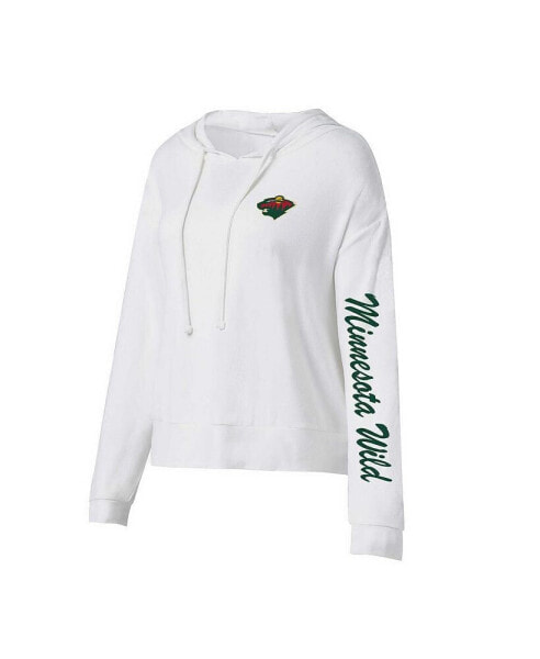 Women's White Minnesota Wild Accord Hacci Long Sleeve Hoodie T-shirt