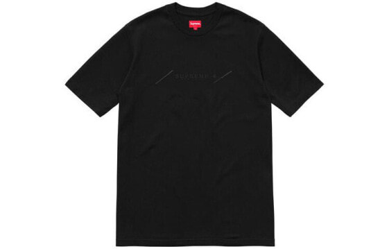 Supreme SS18 Tonal Embroidery Top Black 纯色刺绣短袖T恤 男女同款 黑 / Футболка Supreme SS18 Tonal Embroidery Top Black T SUP-SS18-329