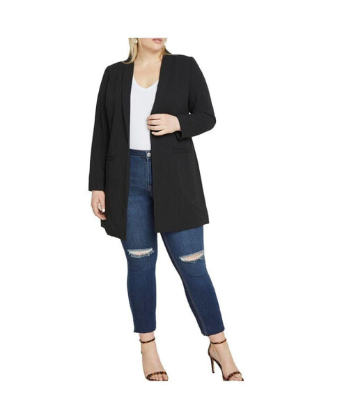 Plus Size Long Essential Blazer