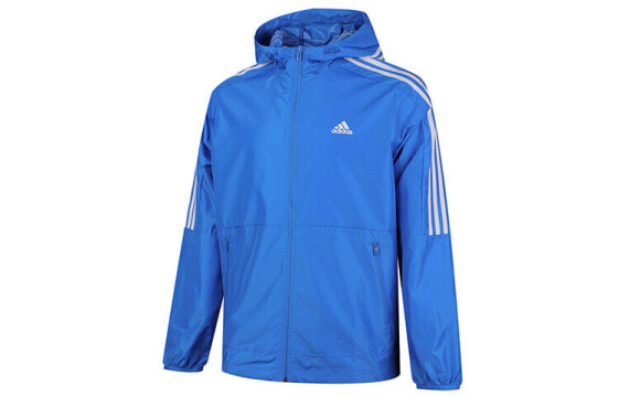 adidas 休闲运动连帽夹克外套 男款 蓝色 送男生 / Куртка Adidas Trendy_Clothing FT2834