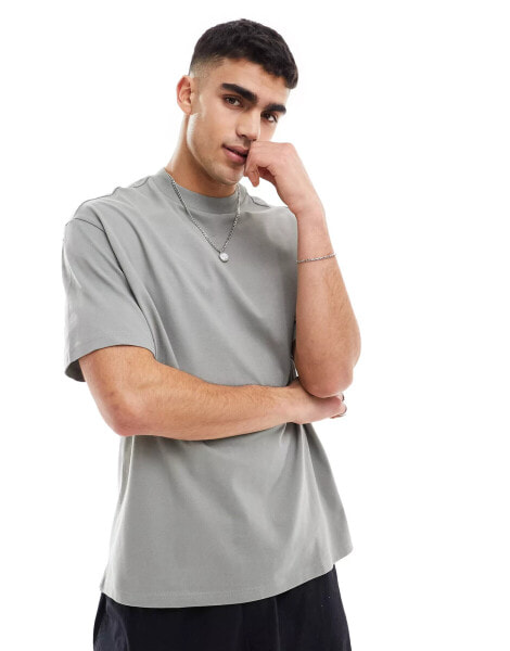 Weekday Great heavyweight jersey t-shirt in khaki