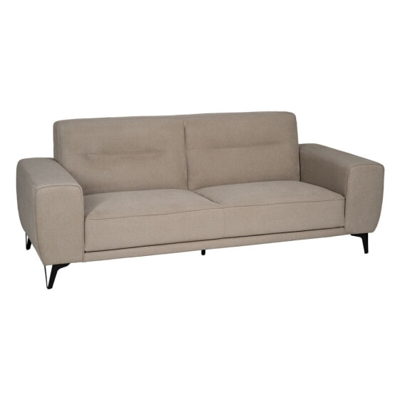 3-Seater Sofa Taupe Wood 220 x 87 x 85 cm