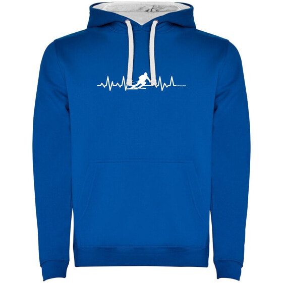 KRUSKIS Skiing Heartbeat Two-Colour Hoodie