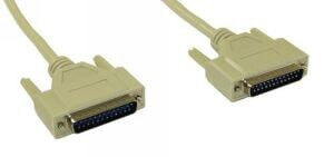 InLine serial cable molded DB25 male / male direct grey 2m