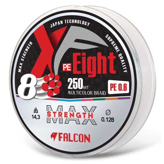 Плетеный шнур для рыбалки Falcon XF Eight 250 мультитонный