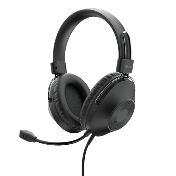 Trust HS-250 - Headset - Head-band - Calls & Music - Black - Binaural - In-line control unit
