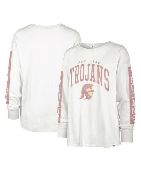 Women's White USC Trojans Statement SOA 3-Hit Long Sleeve T-shirt
