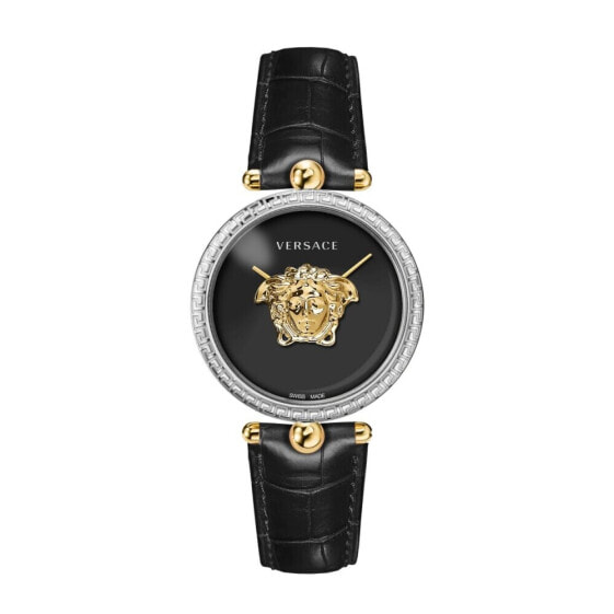 Versace Damen Armbanduhr PALAZZO schwarz, silber 39 mm VECO02422