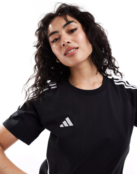 adidas Football Tiro 24 sweat t-shirt in black