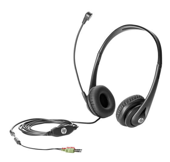 HP Business Headset v2, Kabelgebunden, Anrufe/Musik, 459 g, Kopfhörer, Schwarz