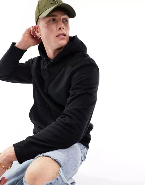 River Island premium hoodie in black