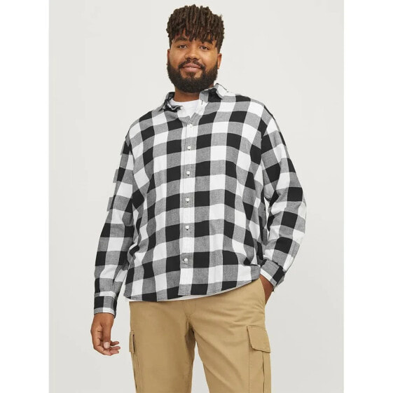 JACK & JONES Gingham Twill Plus Size long sleeve shirt