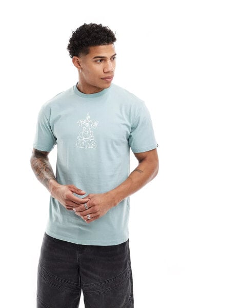 Vans short sleeve t-shirt with back print in grey mist