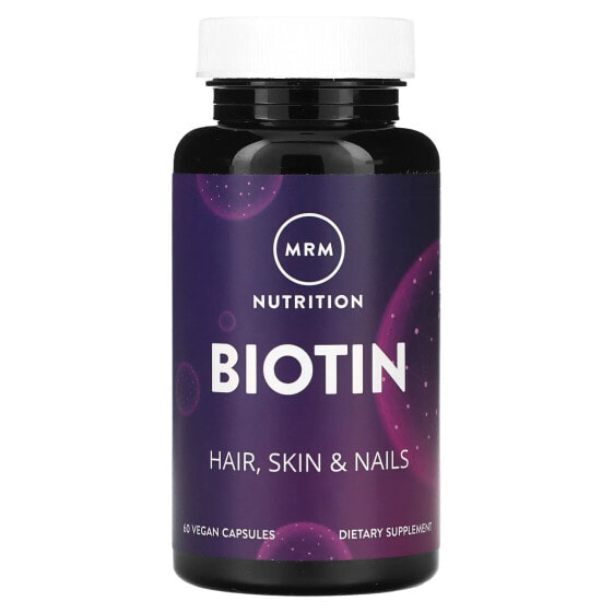 Витамин для здоровья кожи MRM Nutrition Biotin, 60 веганских капсул