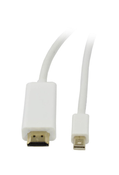 Разъем и переходник Mini DisplayPort - HDMI Type A (Standard) Synergy 21 S215653 - 2 м - мужской - мужской - золотой