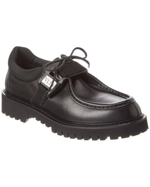 Valentino Leather Derby Men's Black 44