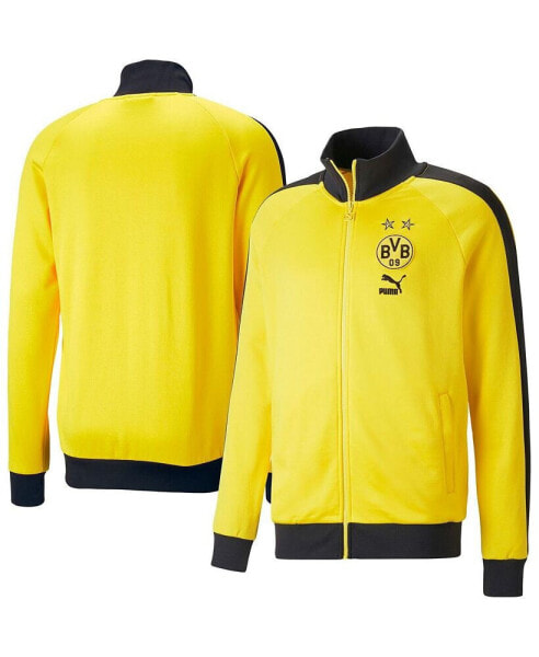 Куртка Puma мужская Желтая Borussia Dortmund ftblHeritage T7 Raglan Full-Zip