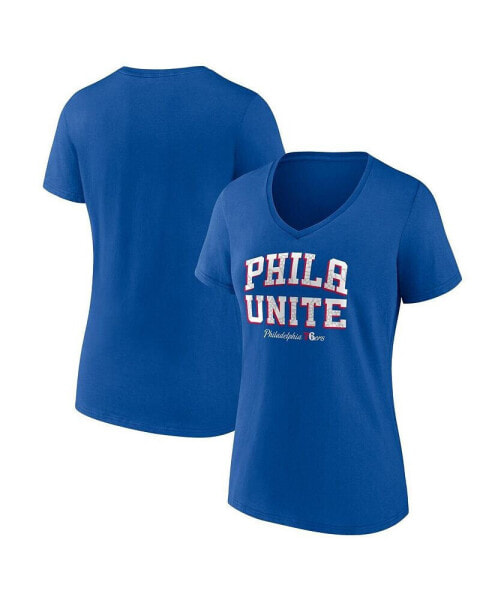Women's Royal Philadelphia 76ers Hometown Collection T-shirt