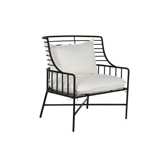 Кресло мягкое Home ESPRIT Белый Чёрный Металл 70 x 68 x 79 см.