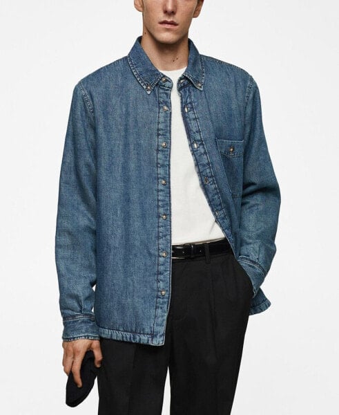 Men's Quilted Denim Overshirt