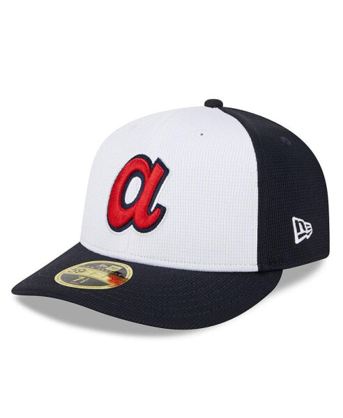 Men's White Atlanta Braves 2024 Batting Practice Low Profile 59FIFTY Fitted Hat