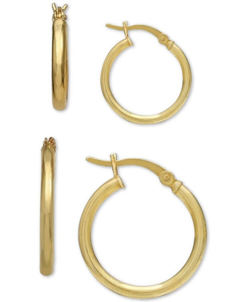2-Pc. Set Small Hoop Earrings in 18k Gold-Plated Sterling Silver, Created for Macy's