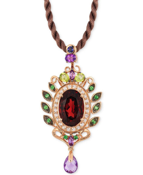 Le Vian crazy Collection® Garnet (5-1/3 ct. t.w) and Multi-Stone (1-3/4) Pendant in 14k Rose Gold