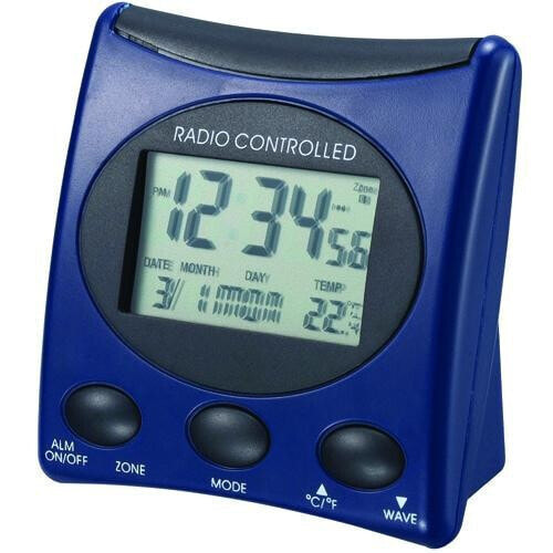 Technoline WT221 - Digital alarm clock - Black - Blue - 12/24h - °C - LCD - Battery