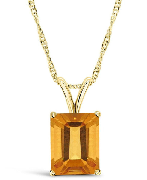 Citrine (3-1/7 ct. t.w.) Pendant Necklace in 14K Yellow Gold