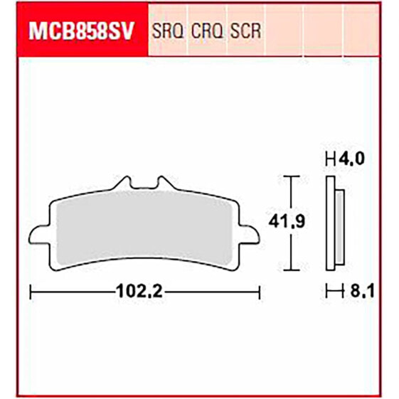 TRW Race Longlife MCB858SCR Sintered Brake Pads