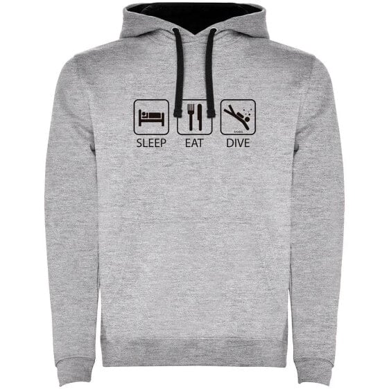 KRUSKIS Sleep Eat And Dive Two-Colour hoodie