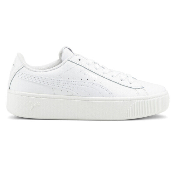 Puma Vikky Stacked Lace Up Womens White Sneakers Casual Shoes 369143-02