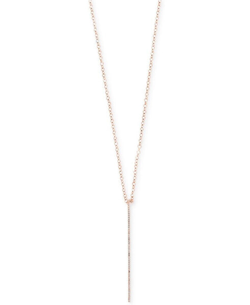 EFFY Collection pavé Rose by EFFY® Diamond Vertical Bar Pendant Necklace (1/8 ct. t.w.) in 14k Rose, Yellow, and White Gold