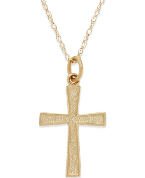 Macy's small Cross Pendant Necklace in 14k Gold