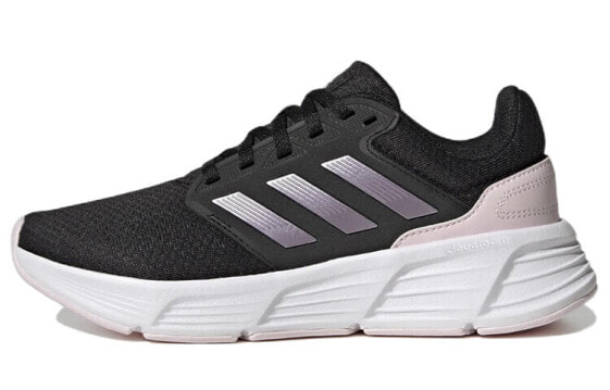 Кроссовки спортивные Adidas Galaxy 6 Обувь Женская Black/Pink (черно-розовые)