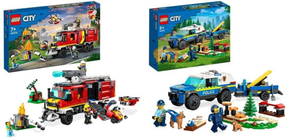 LEGO 60374 City Fire Brigade Operational Vehicle Modern Fire Engine Toy with Fire Drones with Figures for Children