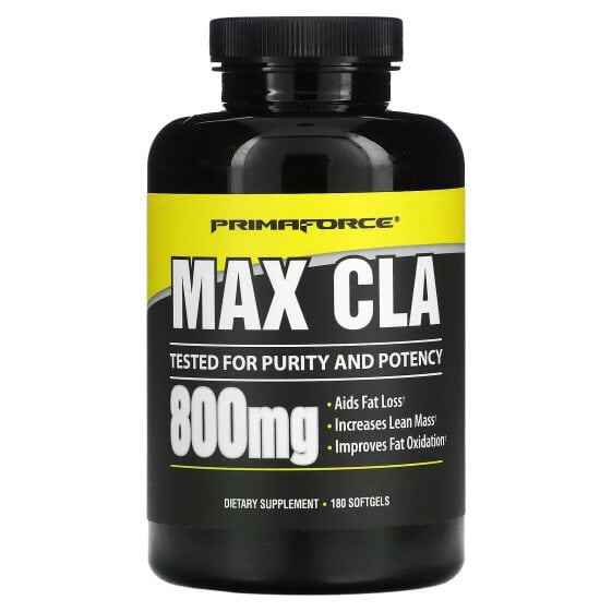 Для похудения и контроля веса PrimaForce Макс CLA, 800 мг, 180 капсул.
