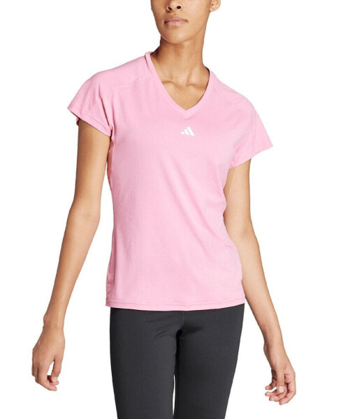 Women's Training Moisture-Wicking Logo V-Neck T-shirt