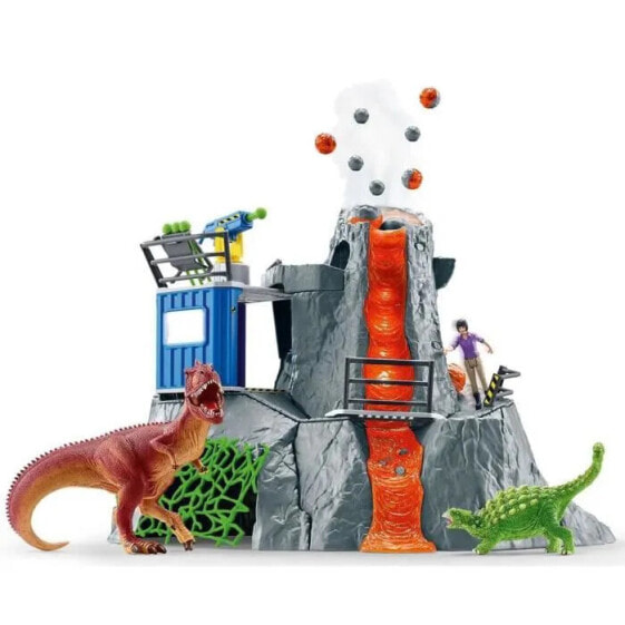 Игровой набор Schleich - Экспедиция к большому вулкану - 42564 - серия динозавров