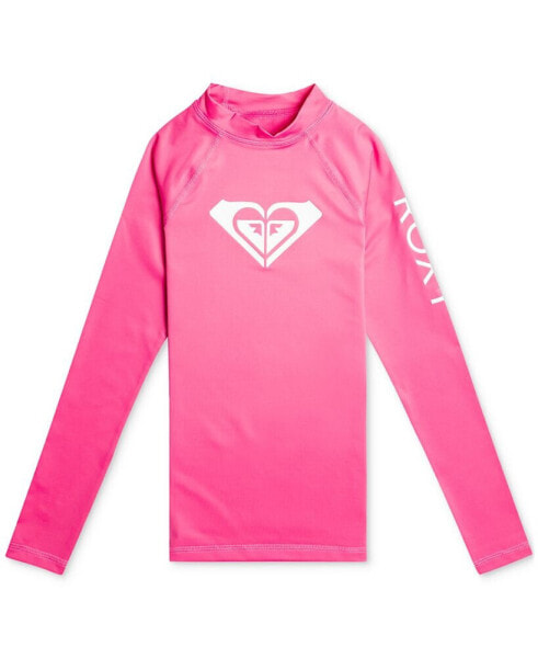 Big Girls Whole Hearted Long-Sleeve Rashguard Swim Top