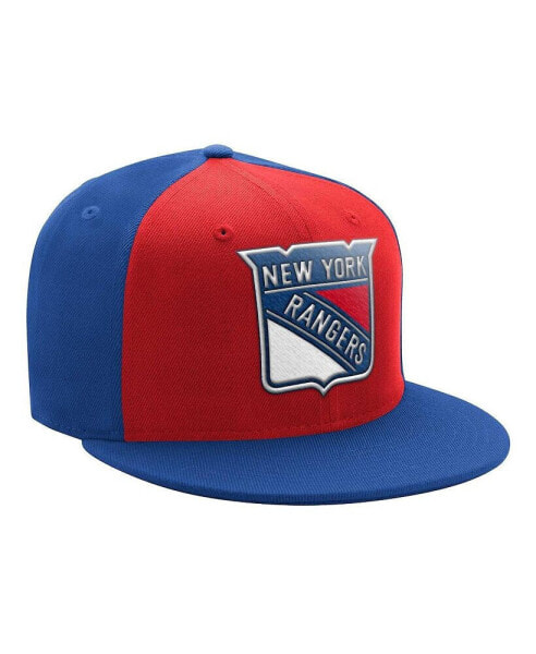 Men's Red, Blue New York Rangers Logo Two-Tone Snapback Hat