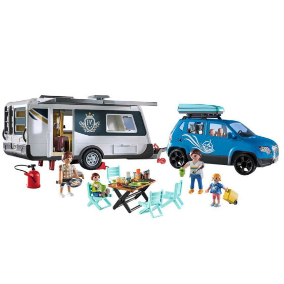 PLAYMOBIL Caravan With Car Construction Game