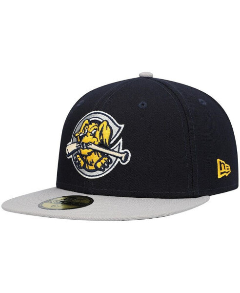 Men's Navy Charleston RiverDogs Authentic Collection Road 59FIFTY Fitted Hat