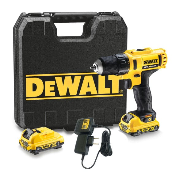 DeWALT Akku-Bohrschrauber DCD710D2-QW 12 V + 2x 2,0 Ah Akku + Lader im Koffer