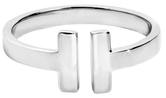 Opened steel ring for women